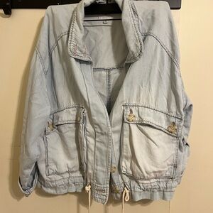 Kensie Blue Oversized Jean Jacket